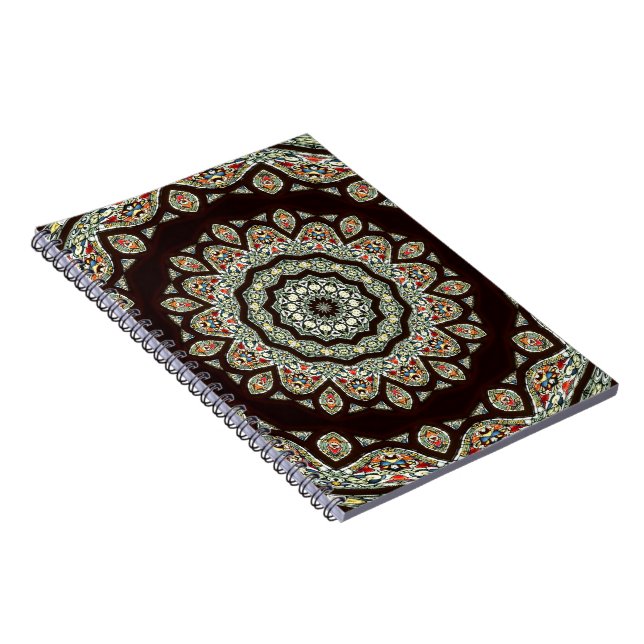 Stained Glass Window Kaleidoscope 13 Notebook (Right Side)