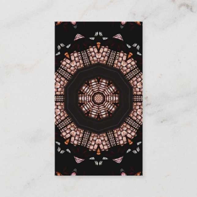 Stained Glass Window Kaleidoscope 14 Business Card (Front)