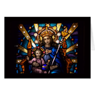 Stained Glass Window Madonna & Child