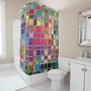Stained Glass Window Multicolour Shower Curtain