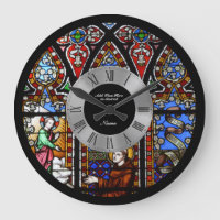 Stained Glass Window Personalized Roman Numerals