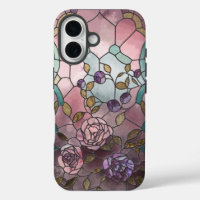  Stained Glass Window Roses iPhone 16 Case