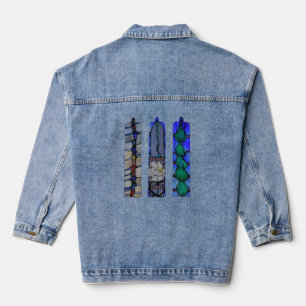 Stained glass windows denim jacket