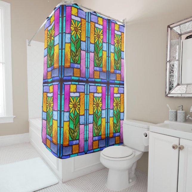 Stained Glass Yellow Daisy (In Situ)