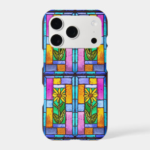 Stained Glass Yellow Daisy