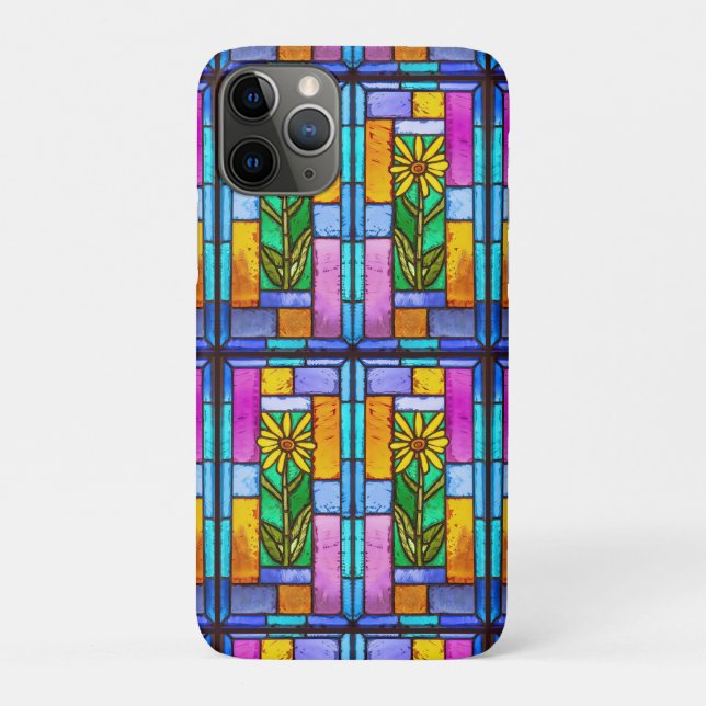 Stained Glass Yellow Daisy Case-Mate iPhone Case (Back)