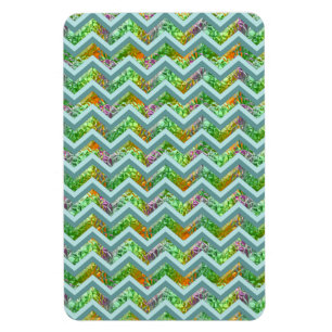 Stained Glass ZigZag Magnet