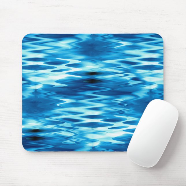 Stained gradient blue forming abstract whirlpool t mouse pad (With Mouse)