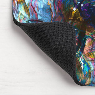 Stained 'heavy paints' overlapping in mix colourfu mouse pad