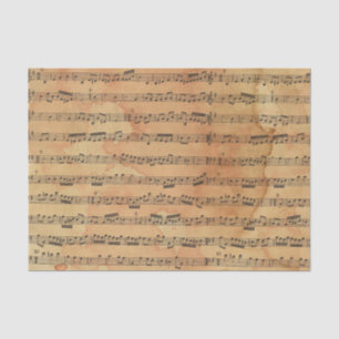 Stained Music Notes Sheet Decoupage