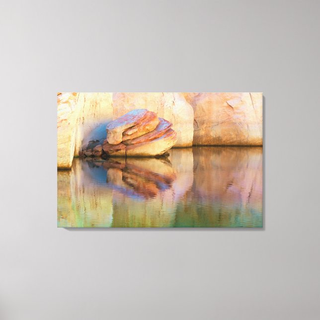 Stained Sandstone Wall | Glen Canyon, UT Canvas Print (Front)