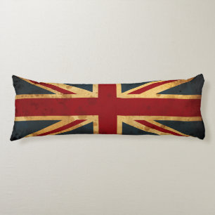 Stained Union Jack UK Flag Body Pillow