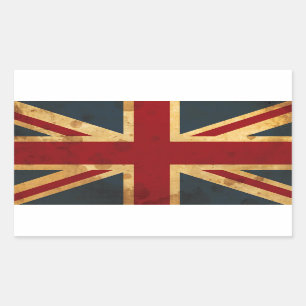 Stained Union Jack UK Flag Sticker
