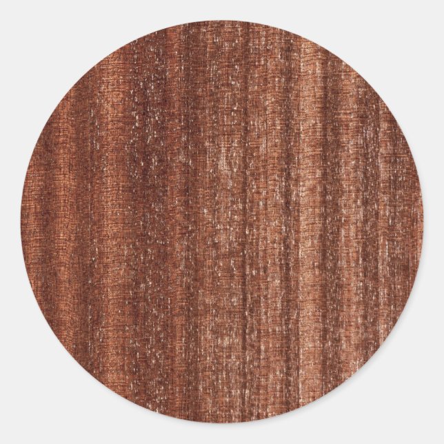 Stained Wood Classic Round Sticker (Front)