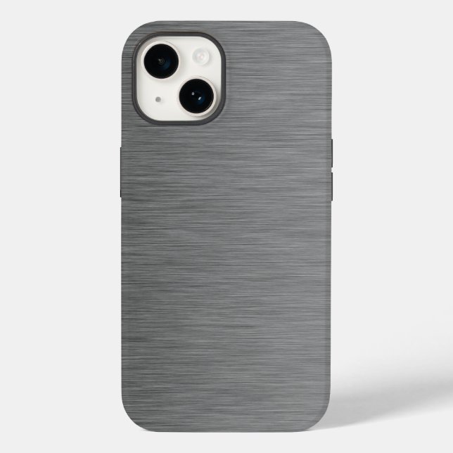 Stainless Brushed Metal Look Case-Mate iPhone Case (Back)