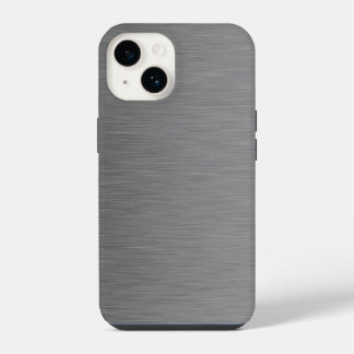 Stainless Brushed Metal Look iPhone 14 Case