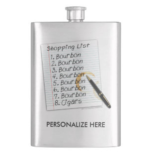 STAINLESS FLASK - BOURBON LOVERS SHOPPING LIST