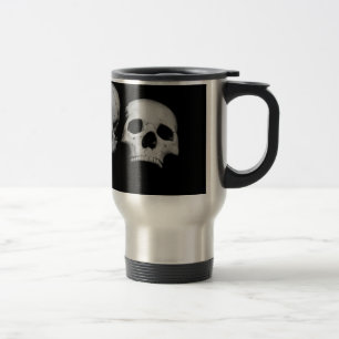 Stainless Steel 15 oz Travel/Commuter Mug W/ SKULL