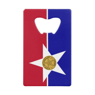Stainless Steel Bottle Opener Dallas flag Credit Card Bottle Opener