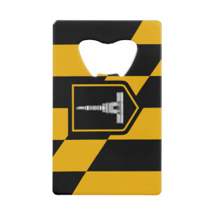 Stainless Steel Bottle Opener flag of Baltimore Credit Card Bottle Opener