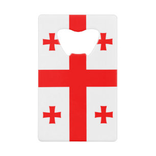 Stainless Steel Bottle Opener flag of Georgia Credit Card Bottle Opener