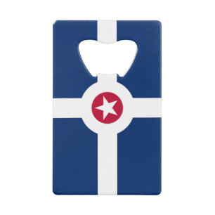 Stainless Steel Bottle Opener flag of Indianapolis Credit Card Bottle Opener