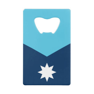 Stainless Steel Bottle Opener flag of Minnesota Credit Card Bottle Opener