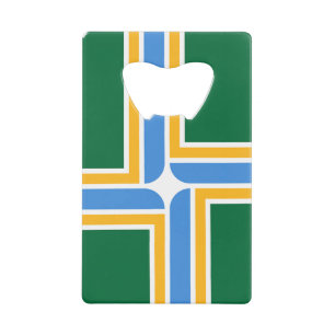 Stainless Steel Bottle Opener flag of Portland Credit Card Bottle Opener