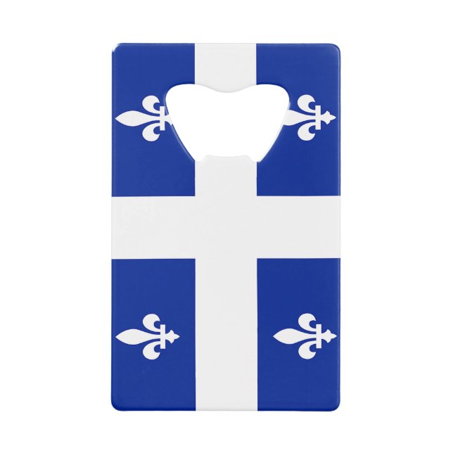 Stainless Steel Bottle Opener flag of Quebec Credit Card Bottle Opener (Front)