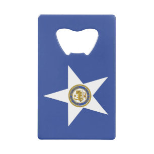 Stainless Steel Bottle Opener Houston flag Credit Card Bottle Opener