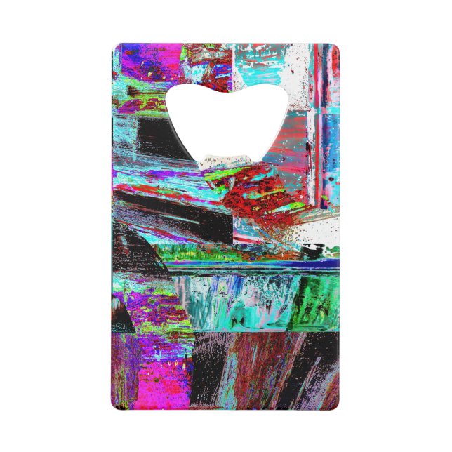 Stainless Steel Bottle Opener – Neon Pulse (Devant)