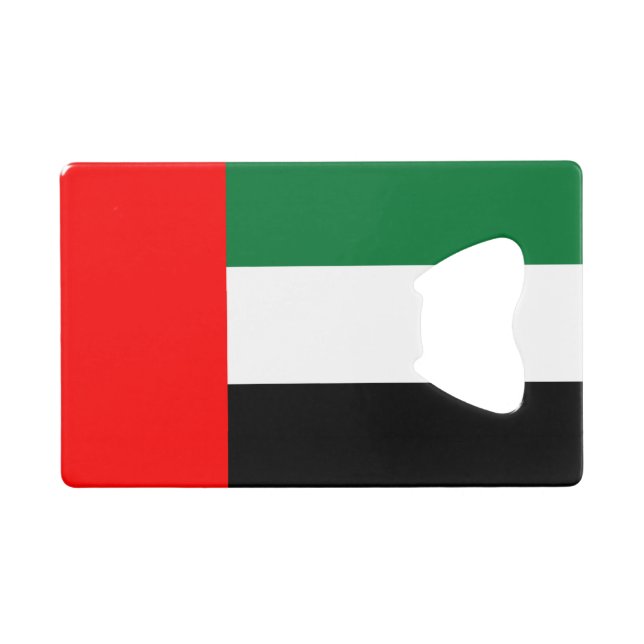 Stainless Steel Bottle Opener UAE flag Credit Card Bottle Opener (Front (Horizontal))