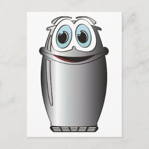 Stainless Steel Cartoon Refrigerator Postcard