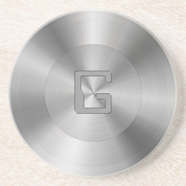 Stainless Steel Custom Monogram Coaster (Front)