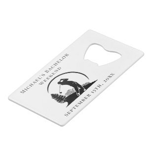 Stainless Steel Groomsman Golf Weekend Credit Card Bottle Opener