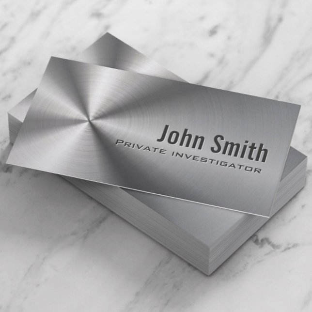 Stainless Steel Investigator Business Card (Creator Uploaded)