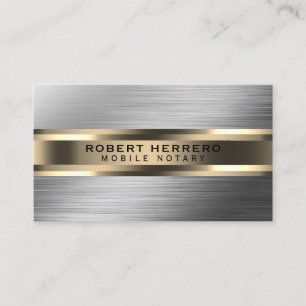 Stainless steel metal faux texture gold  business  card
