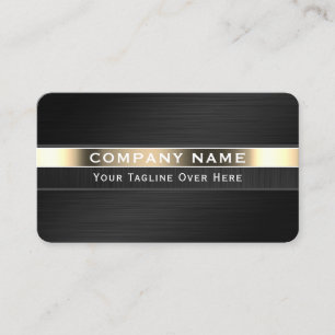 Stainless steel metal grey gold business card