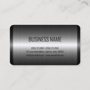 Stainless Steel Metal Look #8 Business Card