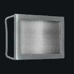 Stainless Steel Metal Look Belt Buckle<br><div class="desc">Brushed metal background texture (faux - product is not made out of actual metal)

Customize this great product with your own scannable QR bar code text,  monogram,  logo,  company slogan,  or personal message! (click the orange "Customize it!" button above)</div>
