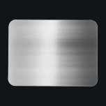 Stainless Steel Metal Look Magnet<br><div class="desc">Brushed metal background texture (faux - product is not made out of actual metal)
Customize this great product with your own scannable QR bar code text, monogram, logo, company slogan, or personal message! (click the orange "Customize it!" button above)</div>
