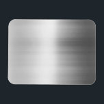 Stainless Steel Metal Look Magnet<br><div class="desc">Brushed metal background texture (faux - product is not made out of actual metal)

Customize this great product with your own scannable QR bar code text,  monogram,  logo,  company slogan,  or personal message! (click the orange "Customize it!" button above)</div>