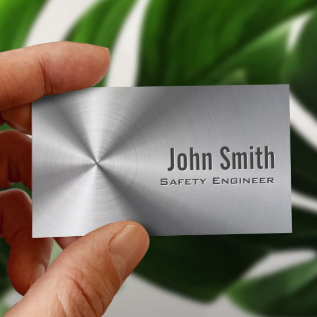 Stainless Steel Safety Engineer Business Card (Creator Uploaded)