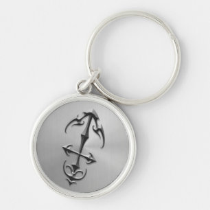 Stainless Steel Sagittarius Symbol Keychain