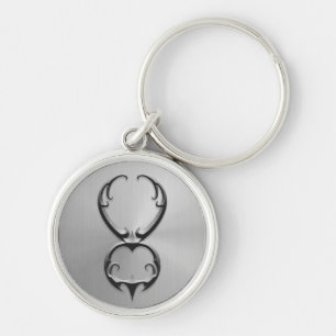 Stainless Steel Taurus Symbol Keychain