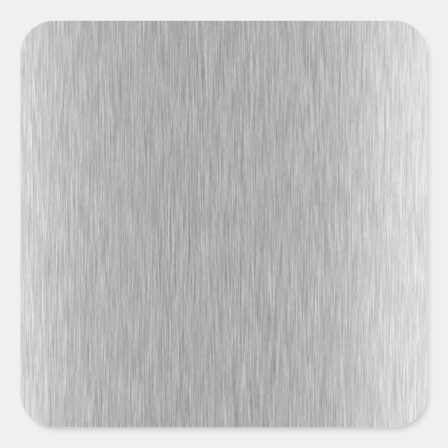 Stainless Steel Textured Square Sticker (Front)
