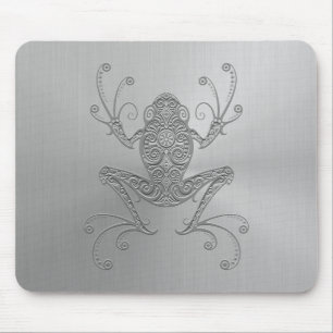 Stainless Steel Tree Frog Mouse Pad