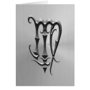 Stainless Steel Virgo Symbol