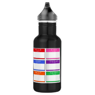 Stainless Steel Water Bottle Hello My Name Is