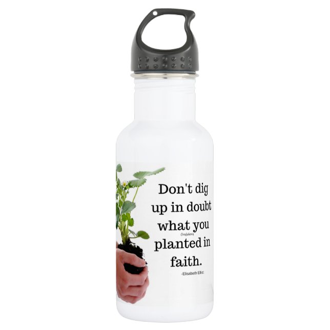Stainless Steel Water Bottle Planted In Faith (Front)